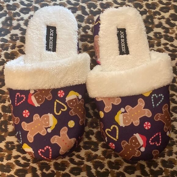 Gingerbread Joe Boxer Xmas Slippers size(9/10) - Picture 1 of 3